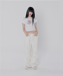FLOWER GARDEN BANDING PANTS - IVORY