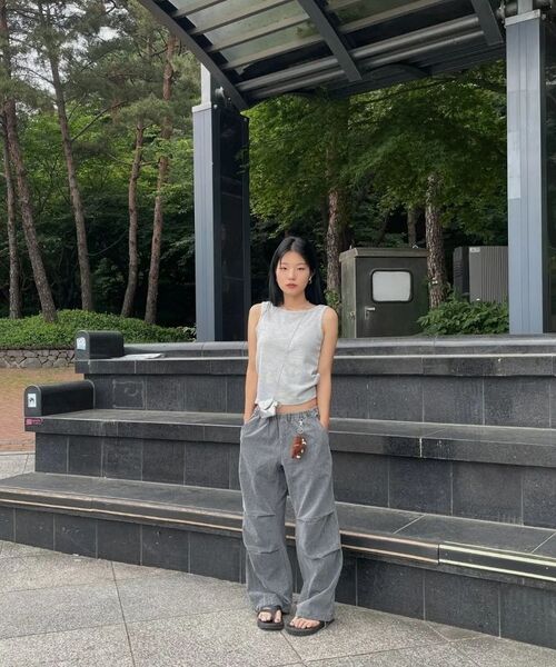 ITZAVIBE（イッザバイブ）の「FLOWER GARDEN BANDING PANTS - IVORY（その他パンツ・レディース・その他・ONE SIZE）」の5枚目の写真