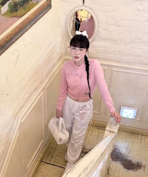 ITZAVIBE（イッザバイブ）の「FLOWER GARDEN BANDING PANTS - IVORY（その他パンツ・レディース・その他・ONE SIZE）」の8枚目の写真