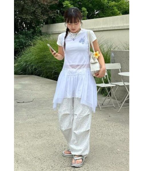 ITZAVIBE（イッザバイブ）の「FLOWER GARDEN BANDING PANTS - IVORY（その他パンツ・レディース・その他・ONE SIZE）」の13枚目の写真