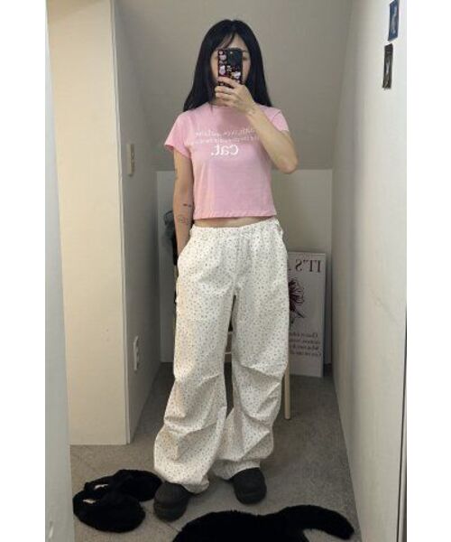 ITZAVIBE（イッザバイブ）の「FLOWER GARDEN BANDING PANTS - IVORY（その他パンツ・レディース・その他・ONE SIZE）」の17枚目の写真