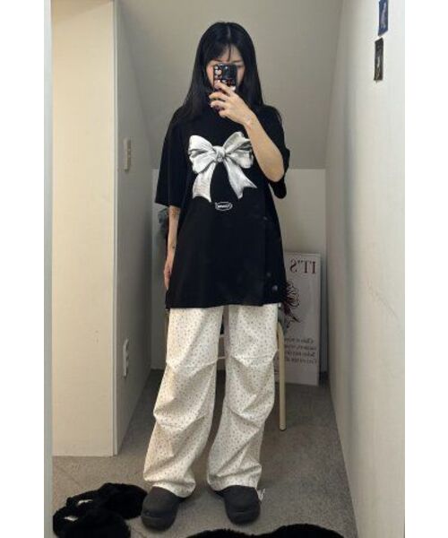 ITZAVIBE（イッザバイブ）の「FLOWER GARDEN BANDING PANTS - IVORY（その他パンツ・レディース・その他・ONE SIZE）」の18枚目の写真