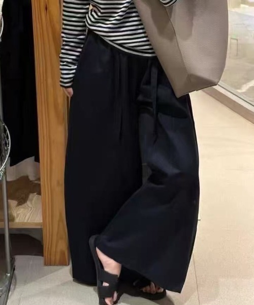 GEMEDA(ジェメダ)の「ウエストゴム リボン付き ワイドパンツ(その他パンツ・レディース・ホワイト/ベージュ/ブラック・M)」の20枚目の写真