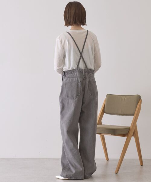 AMERICAN HOLIC（アメリカンホリック）の「デニムサロペット（サロペット/オーバーオール・レディース・グレー/ワンウォッシュ・M/L）」の11枚目の写真