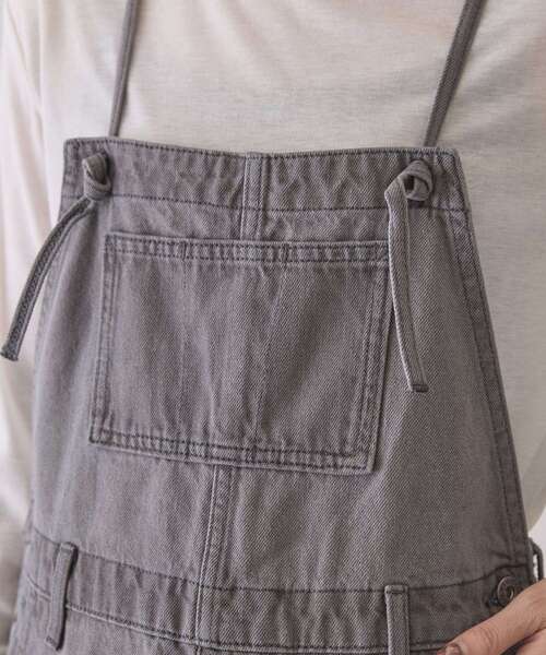 AMERICAN HOLIC（アメリカンホリック）の「デニムサロペット（サロペット/オーバーオール・レディース・グレー/ワンウォッシュ・M/L）」の15枚目の写真