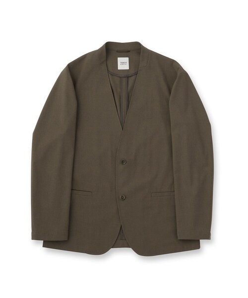 TAKEO KIKUCHI（タケオキクチ）の「【ON／OFF兼用】CARREMANファブリック ノーカラージャケット（ノーカラージャケット・メンズ・ブラック/ブラウン系・02/03/04）」の3枚目の写真