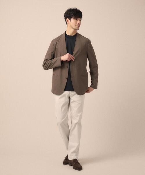 TAKEO KIKUCHI（タケオキクチ）の「【ON／OFF兼用】CARREMANファブリック ノーカラージャケット（ノーカラージャケット・メンズ・ブラック/ブラウン系・02/03/04）」の7枚目の写真