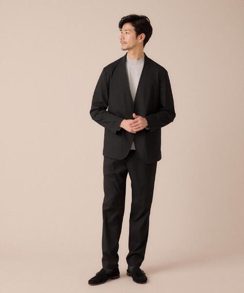 TAKEO KIKUCHI（タケオキクチ）の「【ON／OFF兼用】CARREMANファブリック ノーカラージャケット（ノーカラージャケット・メンズ・ブラック/ブラウン系・02/03/04）」の15枚目の写真