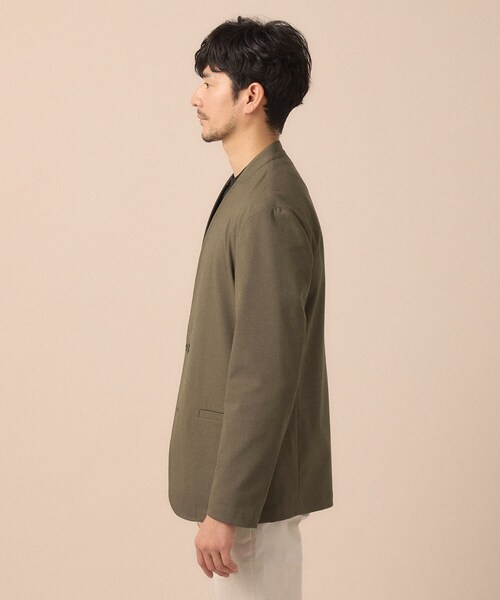 TAKEO KIKUCHI（タケオキクチ）の「【ON／OFF兼用】CARREMANファブリック ノーカラージャケット（ノーカラージャケット・メンズ・ブラック/ブラウン系・02/03/04）」の18枚目の写真