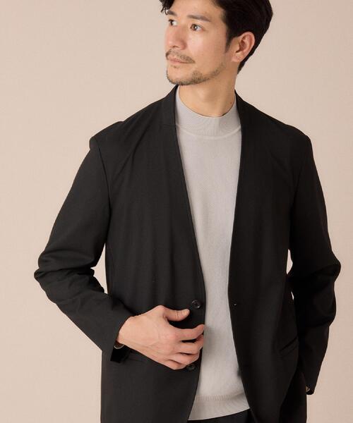 TAKEO KIKUCHI（タケオキクチ）の「【ON／OFF兼用】CARREMANファブリック ノーカラージャケット（ノーカラージャケット・メンズ・ブラック/ブラウン系・02/03/04）」の19枚目の写真
