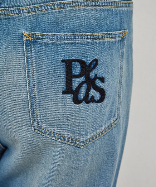 GALLARDAGALANTE(ガリャルダガランテ)の「【PEAS】レザーベルト付きソフトデニム(デニムパンツ・レディース・ブルー・0/1)」の9枚目の写真