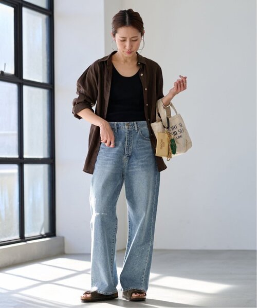 FRAMeWORK(フレームワーク)の「≪新色 / 追加≫フレンチリネンレギュラーシャツ(シャツ/ブラウス・レディース・ホワイト/ブラウン/グリーン/ピンク/ブルー/ネイビー/ダークブルー・FREE)」の15枚目の写真