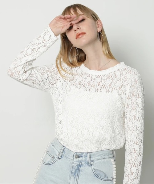 ぷくぷくレーストップス（シャツ/ブラウス）｜CADUNE（カデュネ）の