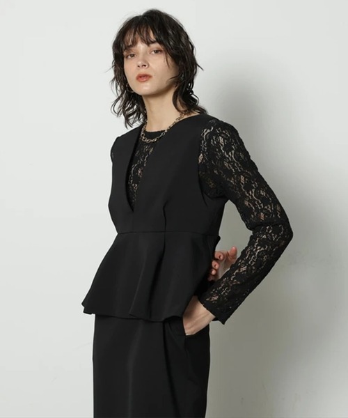 【25SS】cadune カデュネ　シャツ ブラウス レース ぷくぷくレーストップス（シャツ/ブラウス）｜CADUNE（カデュネ）の