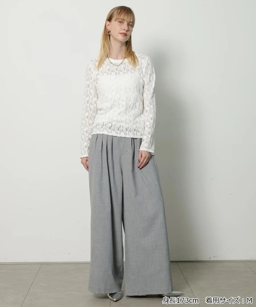 CADUNE（カデュネ）の「ぷくぷくレーストップス（シャツ/ブラウス・レディース・ブラック/ホワイト/オフホワイト・38）」の10枚目の写真