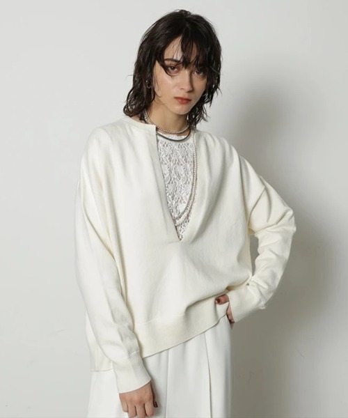 CADUNE（カデュネ）の「ぷくぷくレーストップス（シャツ/ブラウス・レディース・ブラック/ホワイト/オフホワイト・38）」の11枚目の写真