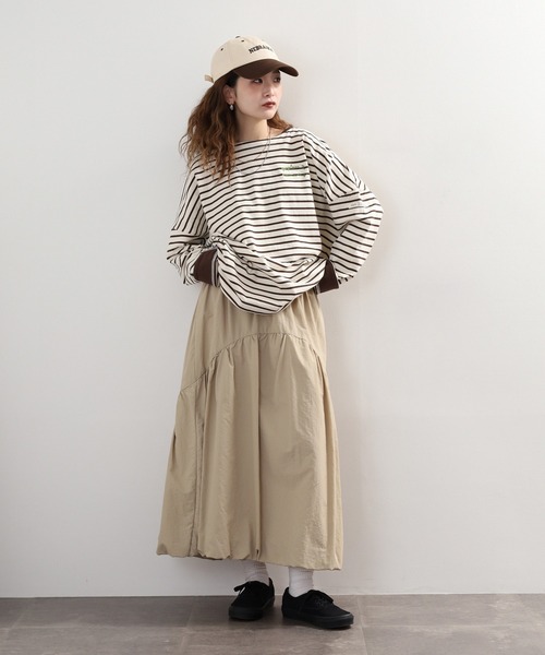 Arinomama(アリノママ)の「+Arinomama カジュアルライクダブルカフスボーダーT 長袖(Tシャツ/カットソー・レディース・ピンク系その他/ホワイト×ネイビー/ブラック×グレー/ホワイト×ブラウン・FREE)」の11枚目の写真