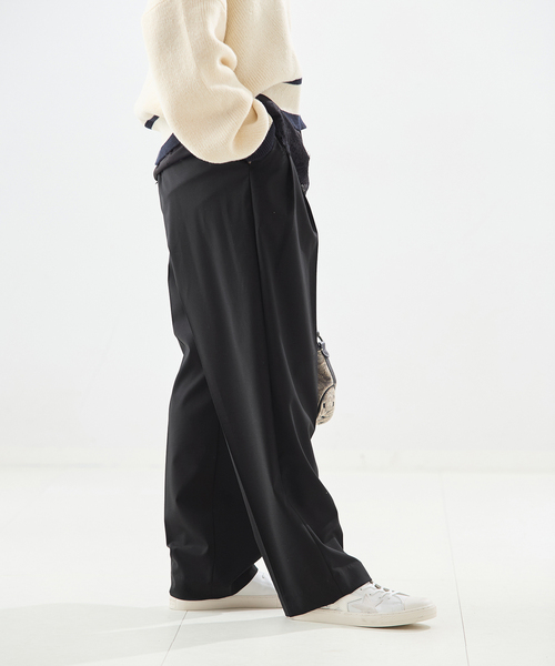 journal standard L'essage（ジャーナルスタンダードレサージュ）の「無地/ストライプテーパードパンツ（スラックス・レディース・ブラック/ネイビー・38/36）」の13枚目の写真