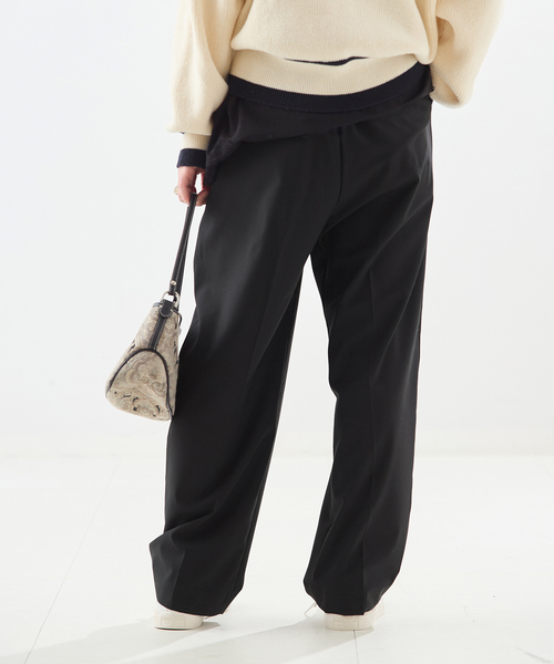 journal standard L'essage（ジャーナルスタンダードレサージュ）の「無地/ストライプテーパードパンツ（スラックス・レディース・ブラック/ネイビー・38/36）」の14枚目の写真