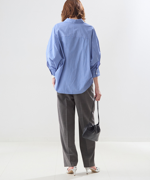 journal standard L'essage（ジャーナルスタンダードレサージュ）の「無地/ストライプテーパードパンツ（スラックス・レディース・ブラック/ネイビー・38/36）」の17枚目の写真