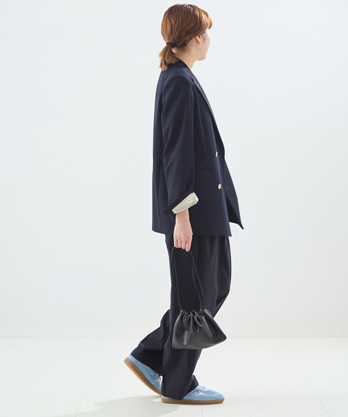 journal standard L'essage（ジャーナルスタンダードレサージュ）の「無地/ストライプテーパードパンツ（スラックス・レディース・ブラック/ネイビー・38/36）」の22枚目の写真