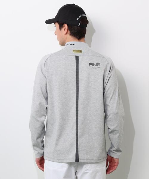 PING(ピン)の「【PING APPAREL】冷感ポンチハイネックシャツ <GOLD> (MENS)(Tシャツ/カットソー・メンズ・グレー/ネイビー/ホワイト・M/L/S/LL/LL1)」の4枚目の写真