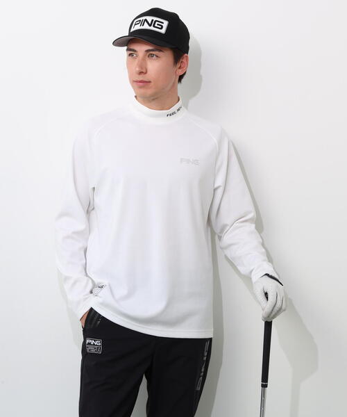PING(ピン)の「【PING APPAREL】冷感ポンチハイネックシャツ <GOLD> (MENS)(Tシャツ/カットソー・メンズ・グレー/ネイビー/ホワイト・M/L/S/LL/LL1)」の2枚目の写真