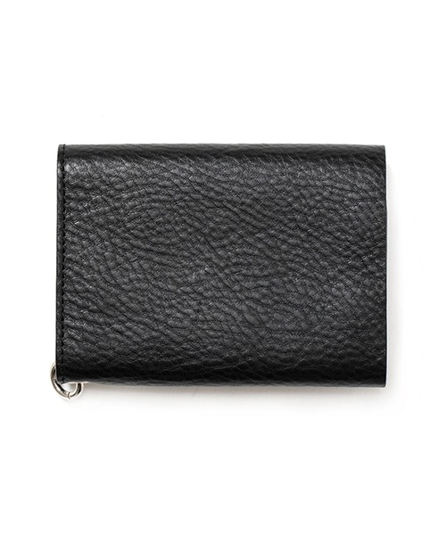 CALEE(キャリー)の「CALEE/キャリー STUDS LEATHER FLAP HALF WALLET スタッズデザイン レザー財布 2026年 夏 夏服(財布・メンズ・ブラック・FREE)」の2枚目の写真