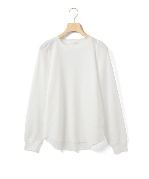 MARMARMAR（マーマーマー）の「MARMARMAR パフスリーブワッフルプルオーバー（Tシャツ/カットソー・レディース・ブラック/オフホワイト/グリーン・FREE）」の4枚目の写真