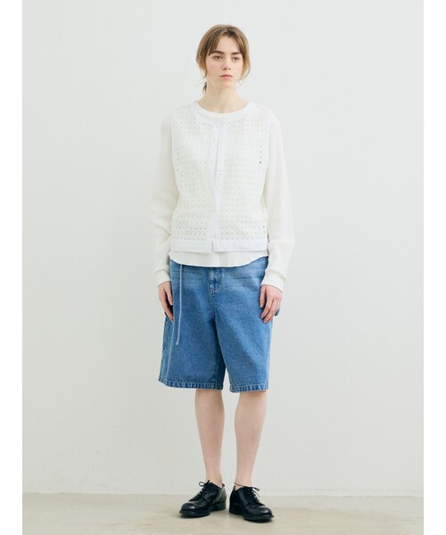 MARMARMAR（マーマーマー）の「MARMARMAR パフスリーブワッフルプルオーバー（Tシャツ/カットソー・レディース・ブラック/オフホワイト/グリーン・FREE）」の16枚目の写真