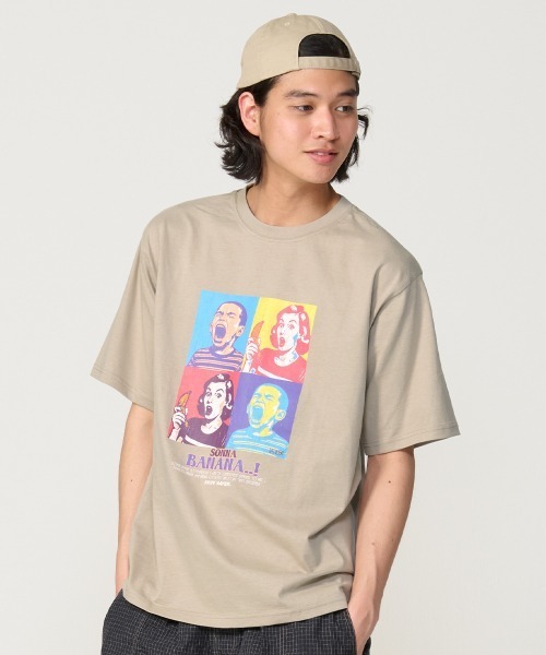 KRIFF MAYER(クリフメイヤー)の「【綿100%】ダジャレ半袖Tシャツ(ソンナバナナ)(Tシャツ/カットソー・メンズ・オフホワイト/ライトグリーン/コーラル/ベージュ/チャコール・X-LARGE/LARGE/MEDIUM)」の13枚目の写真