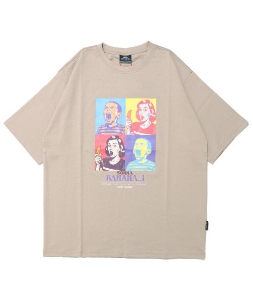 KRIFF MAYER(クリフメイヤー)の「【綿100%】ダジャレ半袖Tシャツ(ソンナバナナ)(Tシャツ/カットソー・メンズ・オフホワイト/ライトグリーン/コーラル/ベージュ/チャコール・X-LARGE/LARGE/MEDIUM)」の10枚目の写真