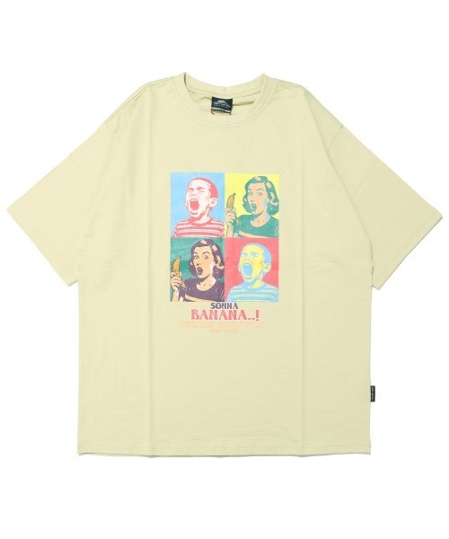 KRIFF MAYER(クリフメイヤー)の「【綿100%】ダジャレ半袖Tシャツ(ソンナバナナ)(Tシャツ/カットソー・メンズ・オフホワイト/ライトグリーン/コーラル/ベージュ/チャコール・X-LARGE/LARGE/MEDIUM)」の11枚目の写真