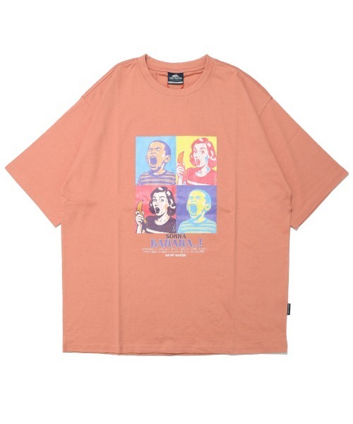 KRIFF MAYER(クリフメイヤー)の「【綿100%】ダジャレ半袖Tシャツ(ソンナバナナ)(Tシャツ/カットソー・メンズ・オフホワイト/ライトグリーン/コーラル/ベージュ/チャコール・X-LARGE/LARGE/MEDIUM)」の12枚目の写真