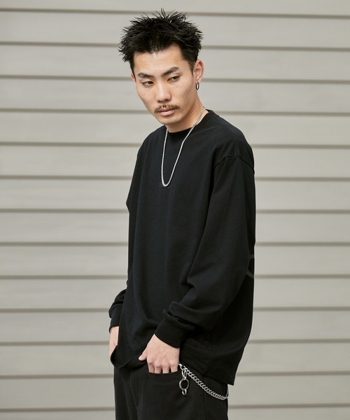 TAKAHIROMIYASHITATheSoloIst.（タカヒロミヤシタザソロイスト）の「TAKAHIROMIYASHITATheSoloIst./タカヒロミヤシタザソロイスト. ×NEW ERA/ニューエラ L/S Oversized Tee. Tシャツ  2026年春夏（Tシャツ/カットソー・メンズ・ブラック・M/L/XL）」の3枚目の写真