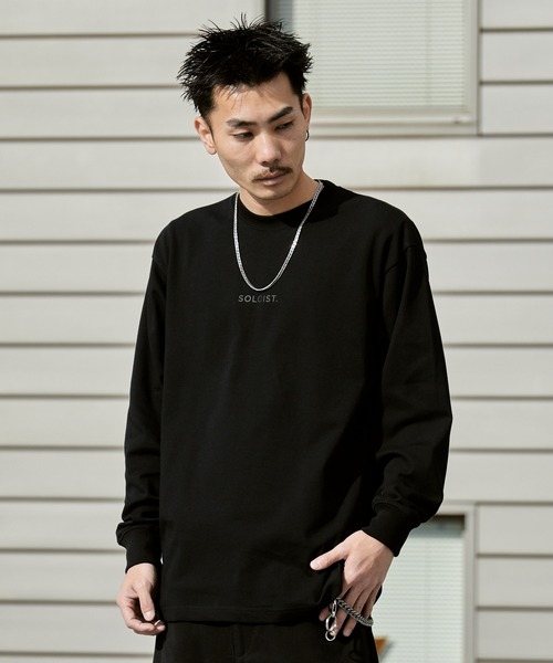 TAKAHIROMIYASHITATheSoloIst.（タカヒロミヤシタザソロイスト）の「TAKAHIROMIYASHITATheSoloIst./タカヒロミヤシタザソロイスト. ×NEW ERA/ニューエラ L/S Oversized Tee. Tシャツ  2026年春夏（Tシャツ/カットソー・メンズ・ブラック・M/L/XL）」の2枚目の写真