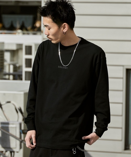 TAKAHIROMIYASHITATheSoloIst.（タカヒロミヤシタザソロイスト）の「TAKAHIROMIYASHITATheSoloIst./タカヒロミヤシタザソロイスト. ×NEW ERA/ニューエラ L/S Oversized Tee. Tシャツ  2026年春夏（Tシャツ/カットソー・メンズ・ブラック・M/L/XL）」の4枚目の写真