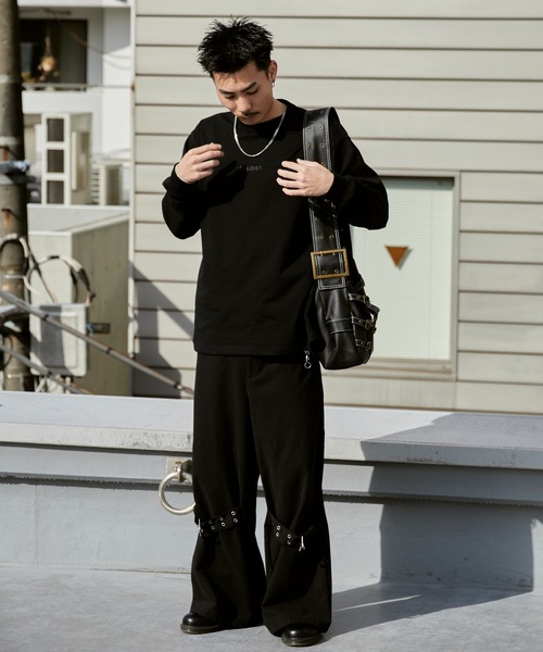 TAKAHIROMIYASHITATheSoloIst.（タカヒロミヤシタザソロイスト）の「TAKAHIROMIYASHITATheSoloIst./タカヒロミヤシタザソロイスト. ×NEW ERA/ニューエラ L/S Oversized Tee. Tシャツ  2026年春夏（Tシャツ/カットソー・メンズ・ブラック・M/L/XL）」の9枚目の写真