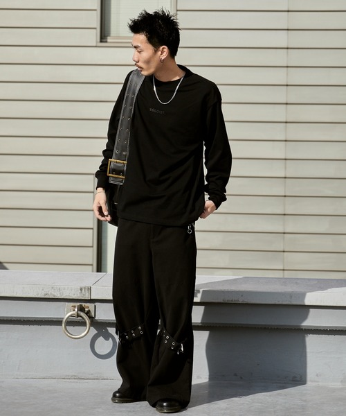 TAKAHIROMIYASHITATheSoloIst.（タカヒロミヤシタザソロイスト）の「TAKAHIROMIYASHITATheSoloIst./タカヒロミヤシタザソロイスト. ×NEW ERA/ニューエラ L/S Oversized Tee. Tシャツ  2026年春夏（Tシャツ/カットソー・メンズ・ブラック・M/L/XL）」の10枚目の写真