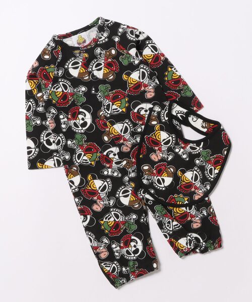 HYSTERIC MINI セット 120cm HYSMINI SKELETON総柄 RVスタイセット（その他ベビーウェア