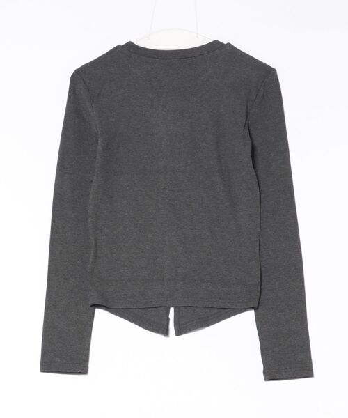 coca(coca)(コカ)の「とろみリブスリットトップス(Tシャツ/カットソー・レディース・ホワイト/チャコール・S/M/L)」の13枚目の写真