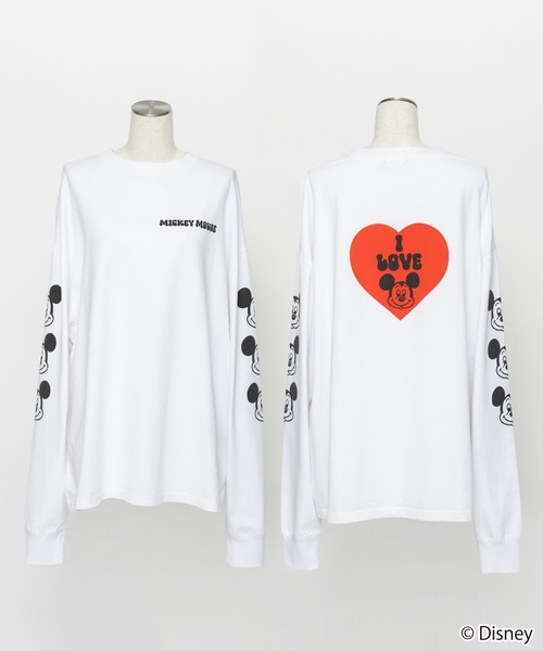 トップス Disney I LOVE LS TEE WCJ（ダブルシージェイ）の「Disney / I LOVE LS TEE（Tシャツ