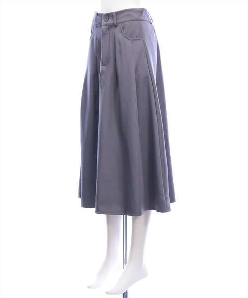 CLEAR BASIC（クリアベーシック）の「タックスカート[オフィスカジュアル 着回し抜群 大人]（スカート・レディース・ブラック/グレー・S/M）」の13枚目の写真