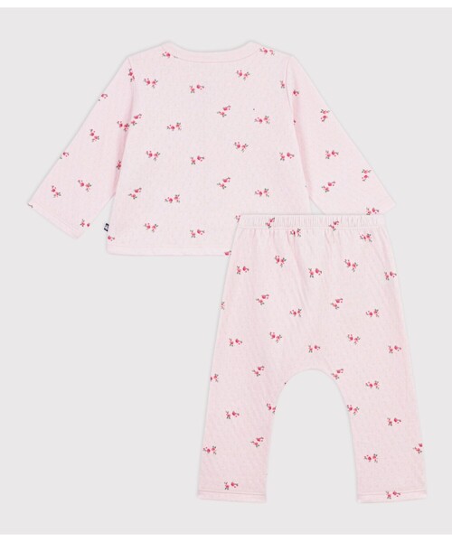 PETIT BATEAU(プチバトー)の「フラワープリント ベビー2点セット(カーディガン/ボレロ・キッズ・ピンク系その他・18MONTH/12MONTH/6MONTH)」の3枚目の写真
