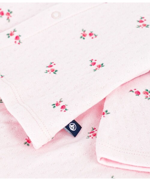 PETIT BATEAU(プチバトー)の「フラワープリント ベビー2点セット(カーディガン/ボレロ・キッズ・ピンク系その他・18MONTH/12MONTH/6MONTH)」の4枚目の写真
