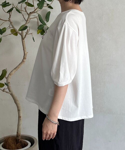 un dix cors(アンディコール)の「“SHINE ロゴTEE(Tシャツ/カットソー・レディース・ブラック/ベージュ/オフホワイト・FREE)」の18枚目の写真