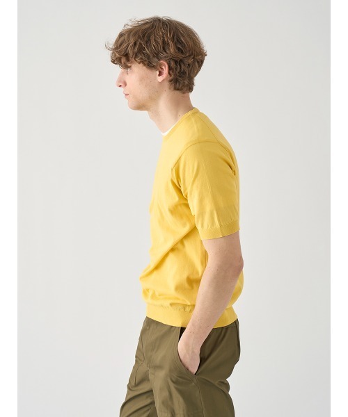JOHN SMEDLEY(ジョンスメドレー)の「半袖コットンニットTシャツ(ニット/セーター・メンズ・イエロー系その他2・M/L)」の6枚目の写真