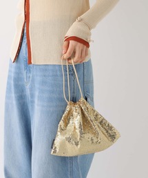 BAYFLOW（ベイフロー）の「BFスパンコール巾着（ポーチ）」