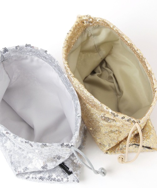 BAYFLOW（ベイフロー）の「BFスパンコール巾着（ポーチ・レディース・ゴールド/ブラック/シルバー・0）」の10枚目の写真