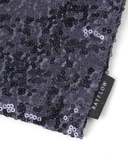 BAYFLOW（ベイフロー）の「BFスパンコール巾着（ポーチ・レディース・ゴールド/ブラック/シルバー・0）」の7枚目の写真